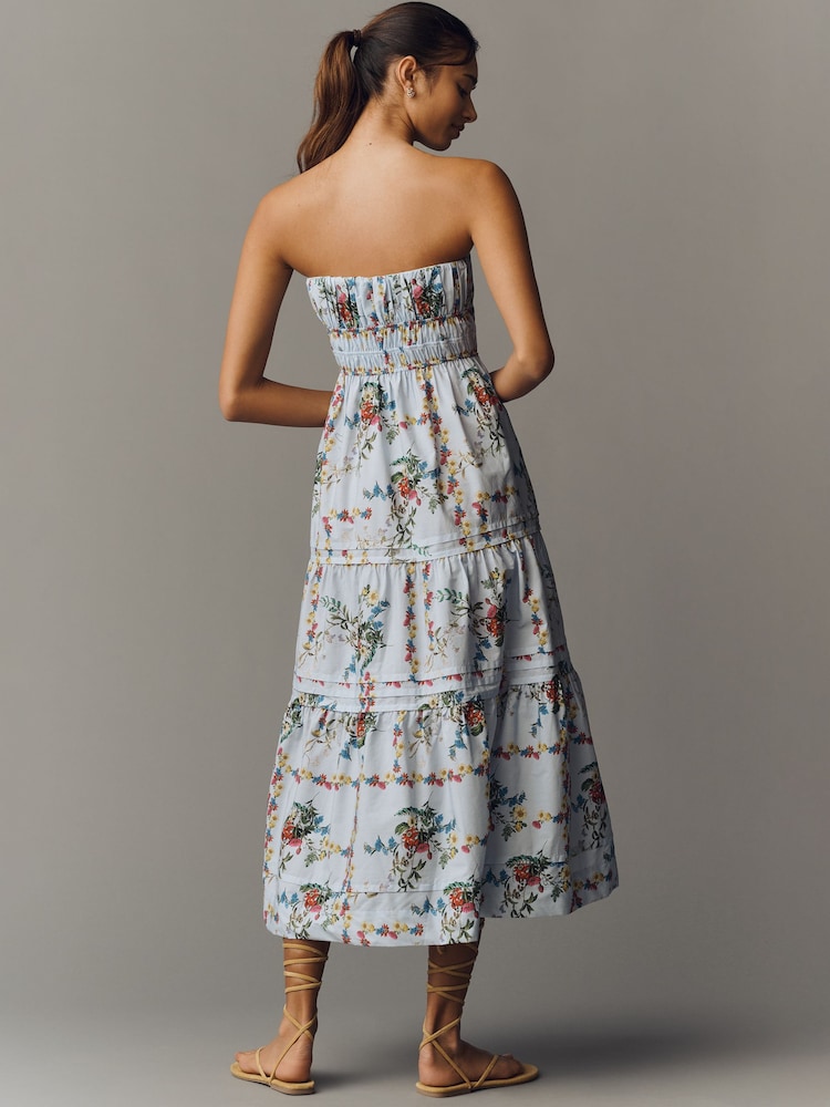 Anthropologie Blue The Somerset Strapless Edition Maxi Dress - Image 4 of 4