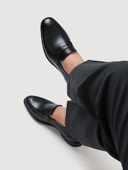 Jones Bootmaker Navy Leather Leather Penny Loafers - Image 1 of 6