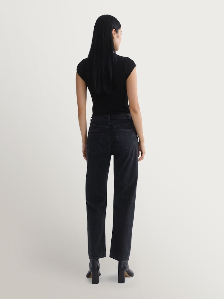 AGOLDE Black 90'S Pinch Waist High Rise Straight Jeans - Image 2 of 4 AGOLDE Black 90'S Pinch Waist High Rise Straight Jeans - Image 2 of 4