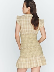 Anthropologie Maeve Smocked Drop-Waist Cotton Mini Skirt - Image 3 of 4