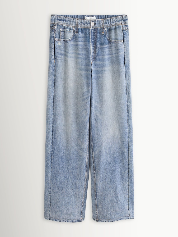 Rag & Bone Blue Miramar Terry Wide Leg Jeans - Image 1 of 1