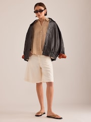 Anthropologie Maeve Shrunken Bennet Linen Buttondown Shirt - Image 2 of 4