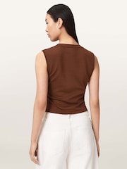 AllSaints Brown Nella Tank - Image 2 of 7