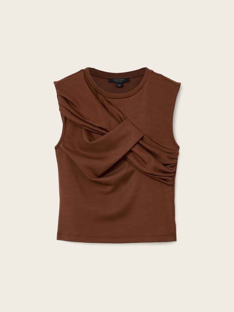 AllSaints Brown Nella Tank - Image 7 of 7