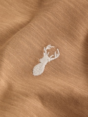 Blue/Ecru/ Tan/ Charcoal Stag Logo Long Sleeve Cosy T-Shirts 4 Pack (3-16yrs) - Image 9 of 9