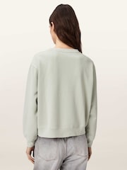 AllSaints Green Insignia Pippa Sweatshirt - Image 4 of 6