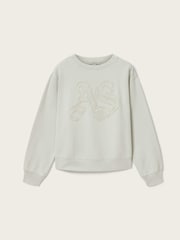 AllSaints Green Insignia Pippa Sweatshirt - Image 6 of 6