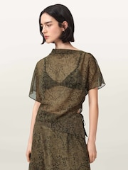 AllSaints Green Sali Top - Image 1 of 5