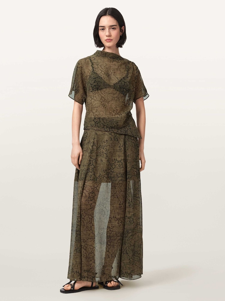 AllSaints Green Sali Top - Image 2 of 5