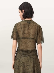 AllSaints Green Sali Top - Image 3 of 5