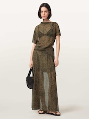 AllSaints Green Sali Top - Image 4 of 5