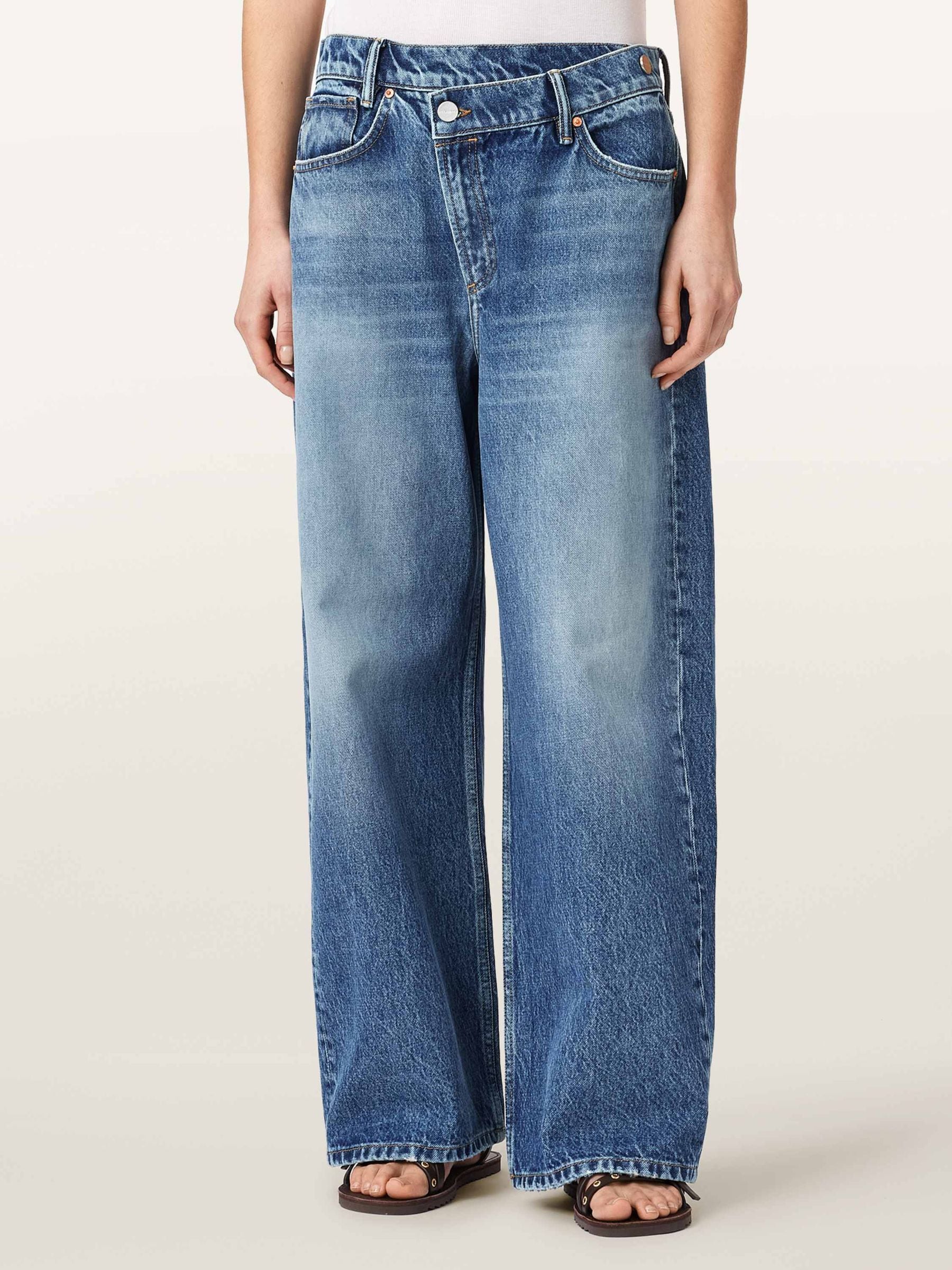 Buy AllSaints Blue Aki Crossover Jeans from Next Canada