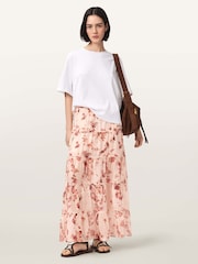 AllSaints Pink Evia Skirt - Image 4 of 6