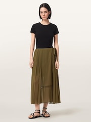 AllSaints Green Clover Skirt - Image 2 of 6