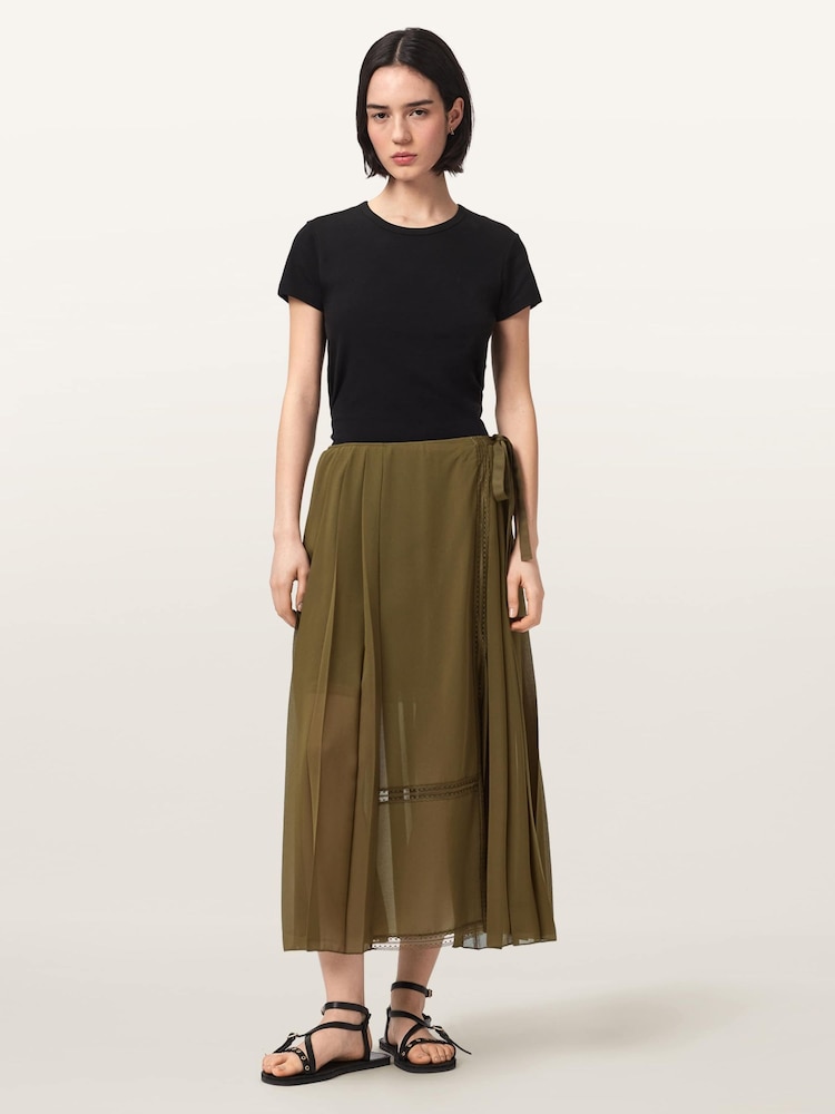 AllSaints Green Clover Skirt - Image 2 of 6