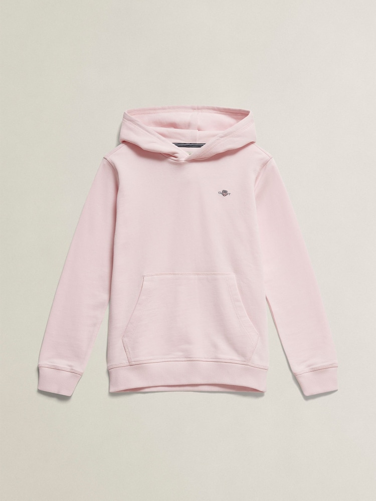 GANT Pink Shield Hoodie - Image 1 of 2 GANT Pink Shield Hoodie - Image 1 of 2