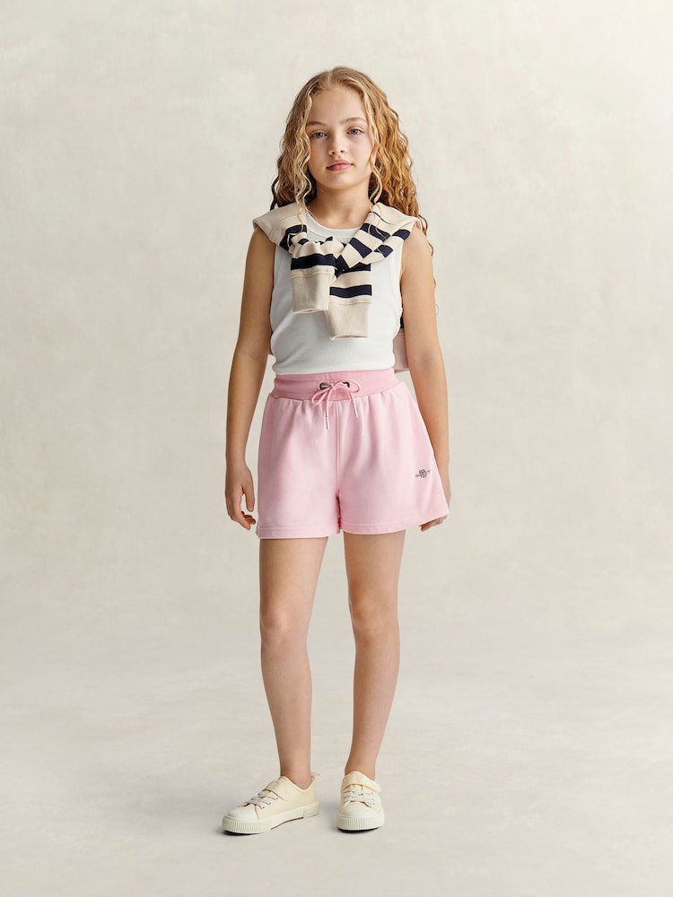 GANT Pink Shield Sweat Shorts - Image 4 of 4