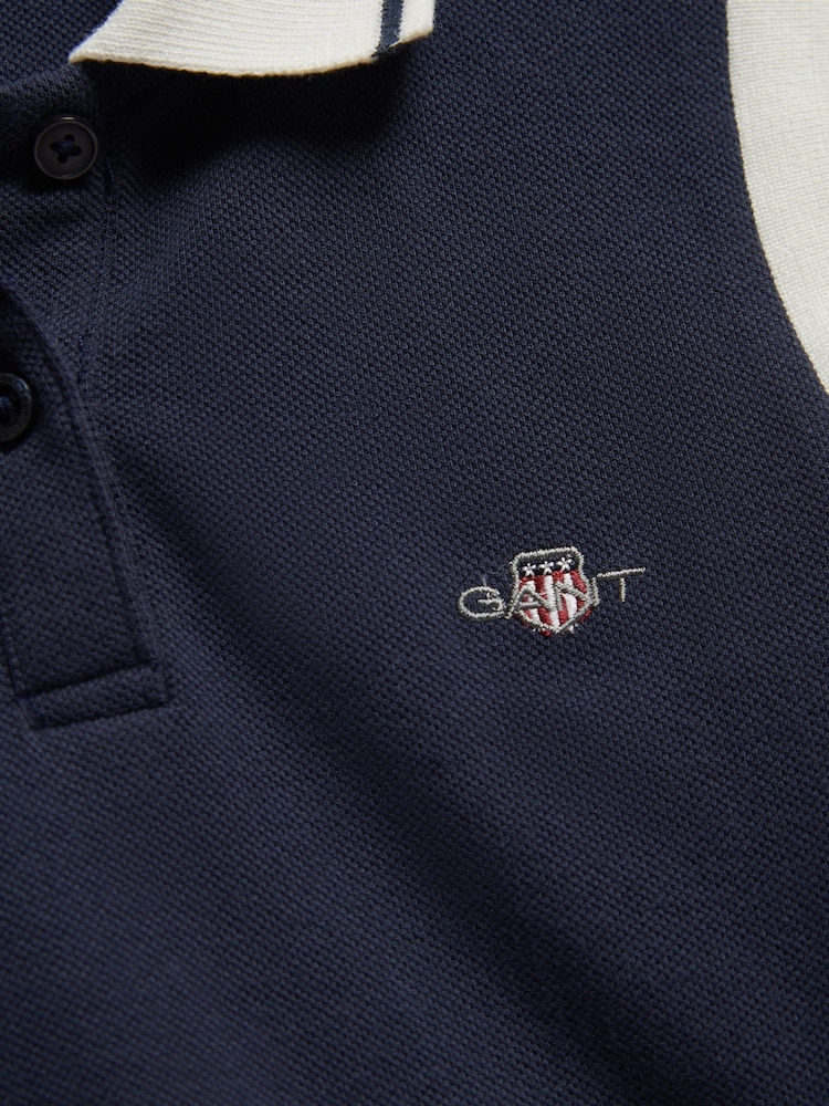 GANT Blue Shield Sleeveless Polo Top - Image 2 of 2