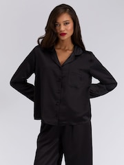 שחור - Boux Avenue Amelia Satin Pyjama Set - תמונה 2 מתוך 5