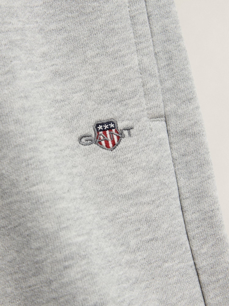 GANT Grey Shield Sweat Shorts - Image 2 of 2 GANT Grey Shield Sweat Shorts - Image 2 of 2