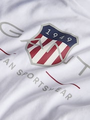 Μπλε - Σετ GANT Shield Full Zip Φούτερ με κουκούλα, Κοντομάνικο μπλουζάκι & Sweat Short - Εικόνα 3 από 6