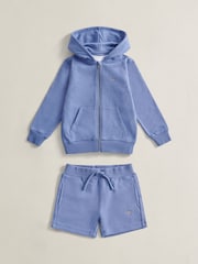 Μπλε - Σετ GANT Shield Full Zip Φούτερ με κουκούλα, Κοντομάνικο μπλουζάκι & Sweat Short - Εικόνα 5 από 6