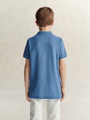 GANT Blue Shield Pique Short Sleeve Polo Shirt - Image 2 of 4
