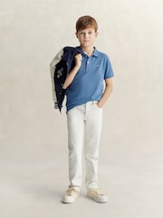 GANT Blue Shield Pique Short Sleeve Polo Shirt - Image 4 of 4