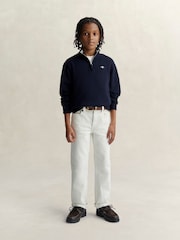 GANT Blue Shield Cotton Half Zip Sweater - Image 4 of 4