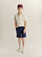 GANT Cream Shield Pique Short Sleeve Polo Shirt - Image 3 of 4