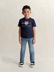 GANT Blue Archive Shield Short Sleeve T-Shirt - Image 4 of 7