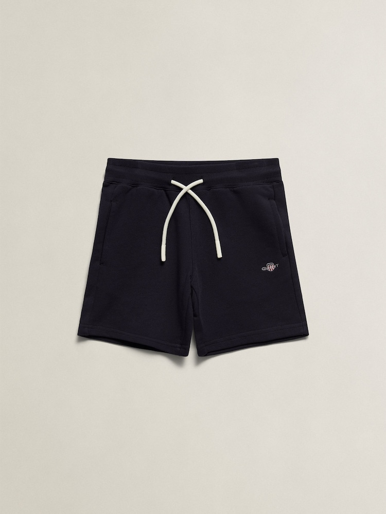 GANT Navy Blue Shield LB Sweatshorts - Image 1 of 2