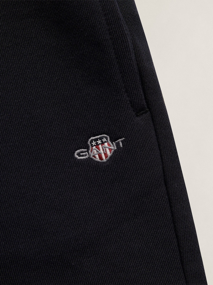 GANT Navy Blue Shield LB Sweatshorts - Image 2 of 2