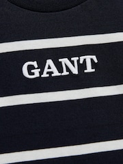 GANT Blue Gant Graphic Stripe Short Sleeve  T-Shirt - Image 2 of 3