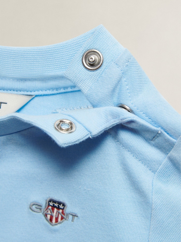 GANT Coral Blue Shield Short Sleeve T-Shirt - Image 2 of 3