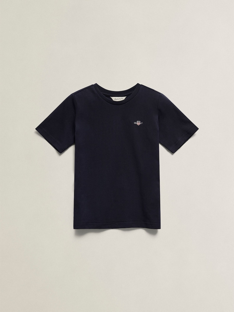 GANT Blue Shield Short Sleeve T-Shirt - Image 1 of 3 GANT Blue Shield Short Sleeve T-Shirt - Image 1 of 3