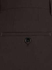 Skopes Brown Corsica Tailored Fit Linen Blend Suit Trousers - Image 3 of 4