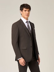 Skopes Brown Corsica Tailored Fit Linen Blend Suit Jacket - Image 3 of 8