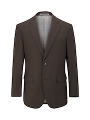 Skopes Brown Corsica Tailored Fit Linen Blend Suit Jacket - Image 7 of 8
