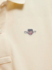 GANT Cream Shield Pique SS Polo Shirt - Image 2 of 2