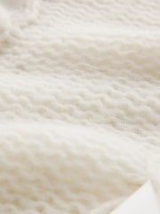 Cream - CERENE Chunky Ribbon Roll Neck Jumper - Larawan 10 ng 10