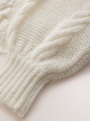 Cream - CERENE Chunky Ribbon Roll Neck Jumper - Larawan 9 ng 10