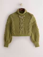 Berde - CERENE Chunky Ribbon Roll Neck Jumper - Larawan 13 ng 13