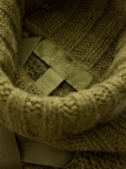 Berde - CERENE Chunky Ribbon Roll Neck Jumper - Larawan 7 ng 13
