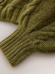 Berde - CERENE Chunky Ribbon Roll Neck Jumper - Larawan 8 ng 13