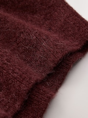 CERENE Burugundy Red Fairisle Crew Neck Jumper - Image 9 of 10