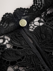 CERENE Eden Black Contrast Lace Panel And Cuff Jumper - Image 10 of 11