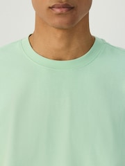 Aqua Green Regular Fit Essential Crew Neck Cotton T-Shirt - Image 3 of 7