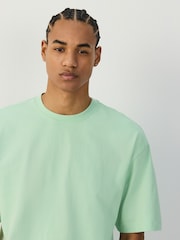 Aqua Green Regular Fit Essential Crew Neck Cotton T-Shirt - Image 5 of 7