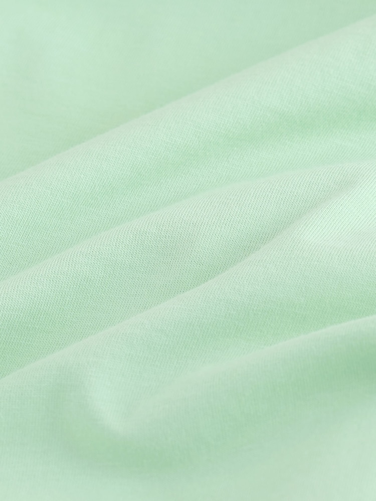 Aqua Green Regular Fit Essential Crew Neck Cotton T-Shirt - Image 7 of 7